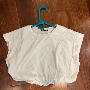 White cropped t bubble top size Small- paper moon brand